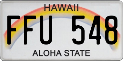 HI license plate FFU548