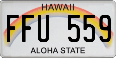 HI license plate FFU559