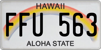 HI license plate FFU563