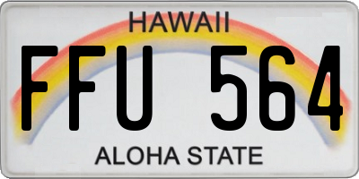 HI license plate FFU564