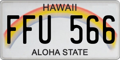 HI license plate FFU566