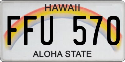 HI license plate FFU570