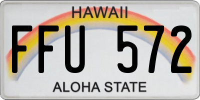 HI license plate FFU572