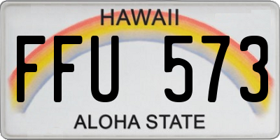 HI license plate FFU573