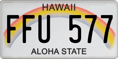 HI license plate FFU577
