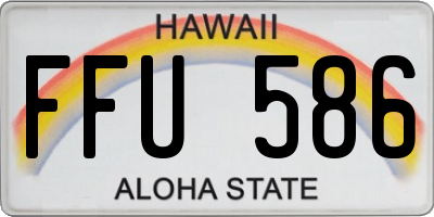 HI license plate FFU586