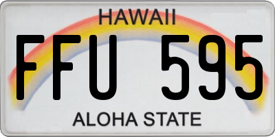 HI license plate FFU595