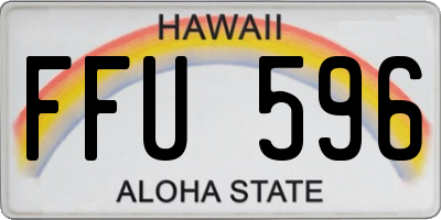 HI license plate FFU596