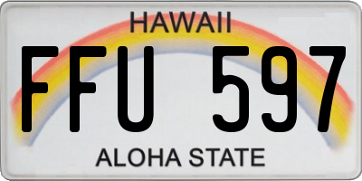 HI license plate FFU597