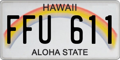HI license plate FFU611