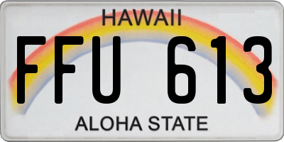 HI license plate FFU613