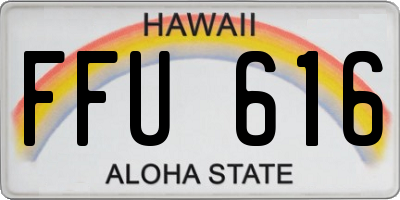 HI license plate FFU616