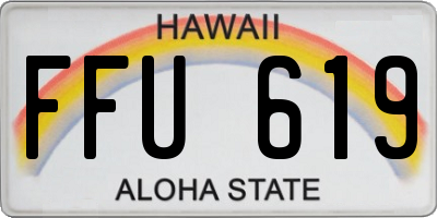 HI license plate FFU619