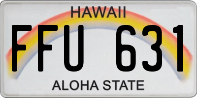 HI license plate FFU631