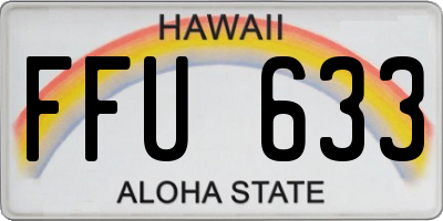 HI license plate FFU633