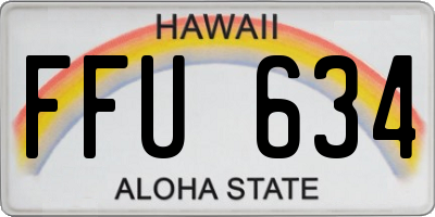 HI license plate FFU634