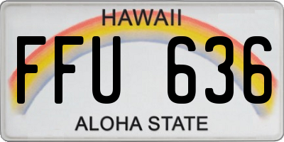 HI license plate FFU636