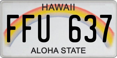 HI license plate FFU637