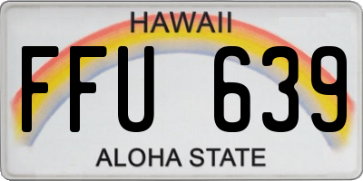 HI license plate FFU639