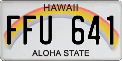HI license plate FFU641