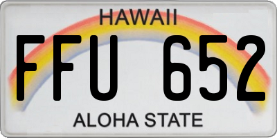 HI license plate FFU652