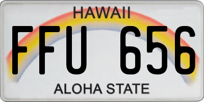 HI license plate FFU656