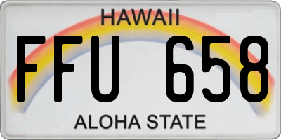 HI license plate FFU658