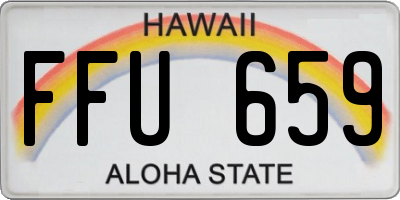 HI license plate FFU659