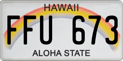 HI license plate FFU673