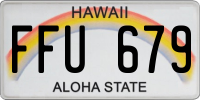 HI license plate FFU679