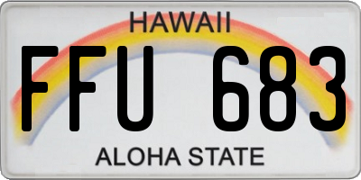HI license plate FFU683
