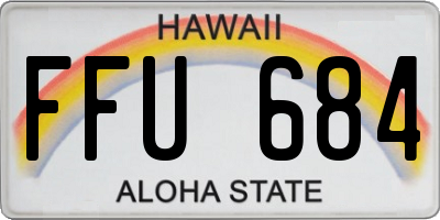 HI license plate FFU684