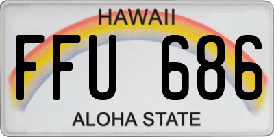 HI license plate FFU686