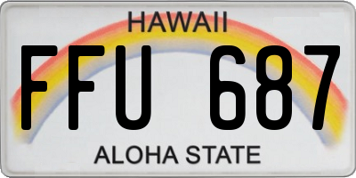 HI license plate FFU687