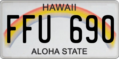 HI license plate FFU690