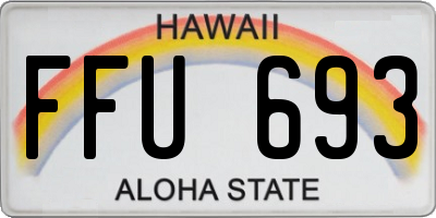 HI license plate FFU693