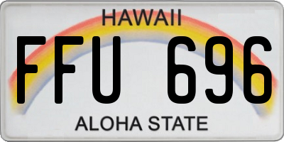 HI license plate FFU696