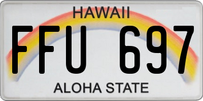 HI license plate FFU697