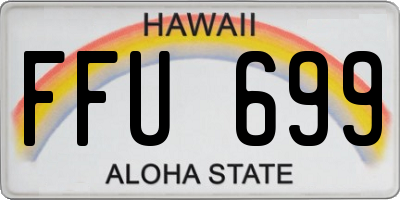 HI license plate FFU699