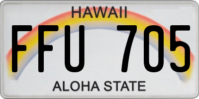 HI license plate FFU705