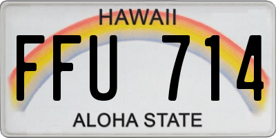 HI license plate FFU714