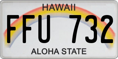 HI license plate FFU732
