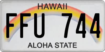 HI license plate FFU744
