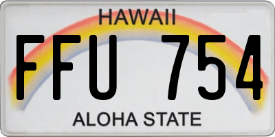 HI license plate FFU754