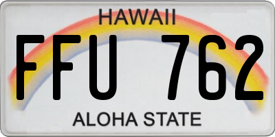 HI license plate FFU762