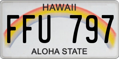 HI license plate FFU797