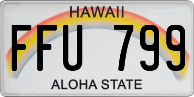 HI license plate FFU799