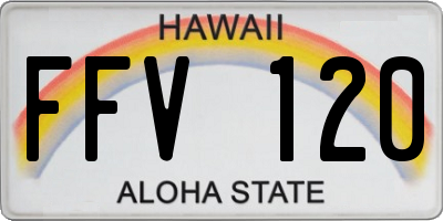 HI license plate FFV120