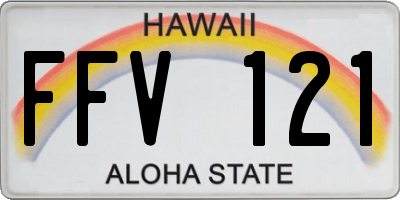 HI license plate FFV121
