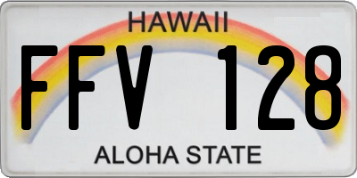 HI license plate FFV128